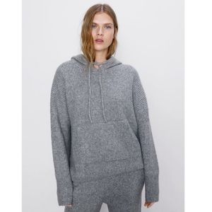 Zara Gray Hooded Sweater